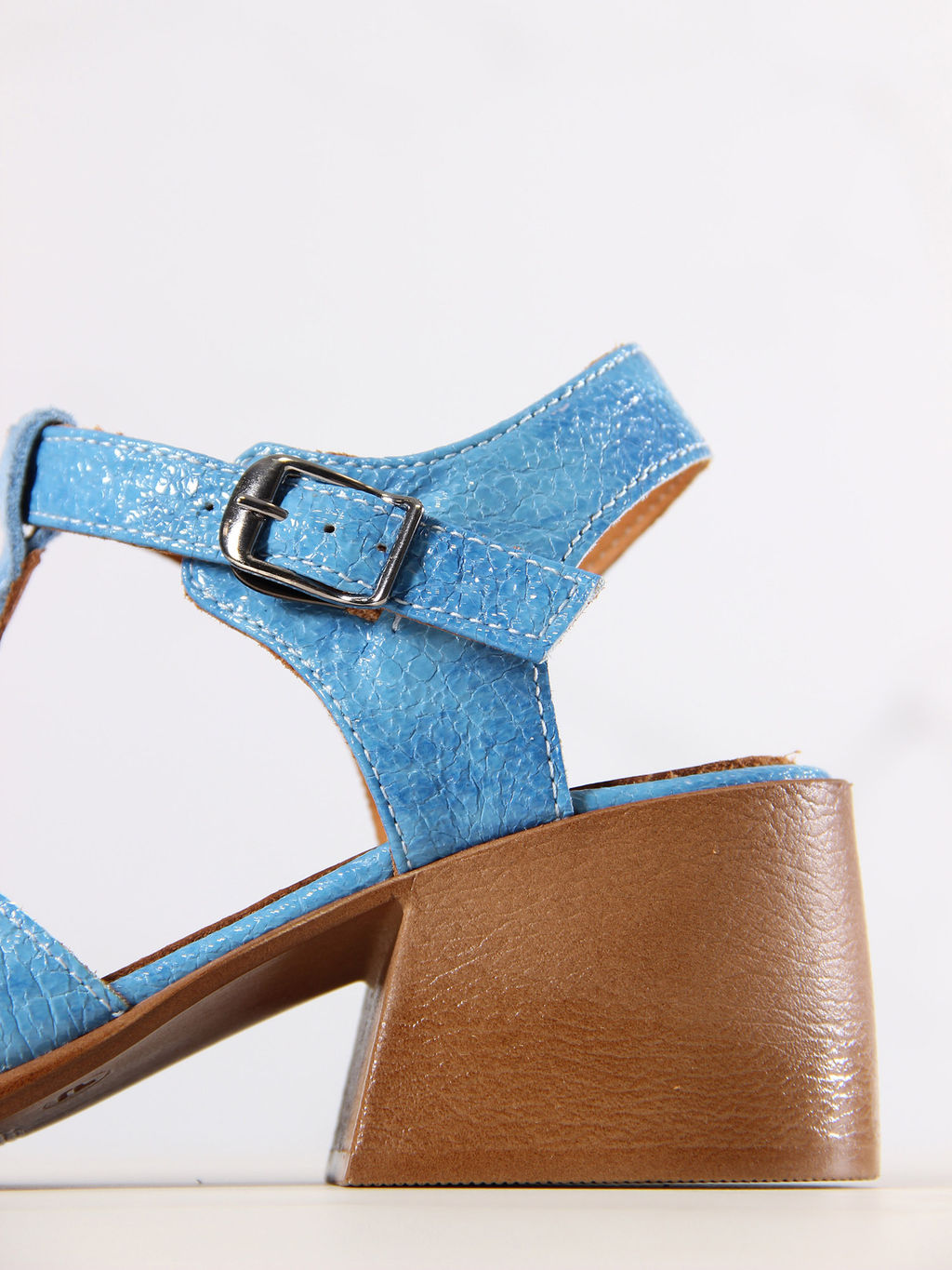 Босоножки 5038.23663bе.Голубой наплак+голубая замша