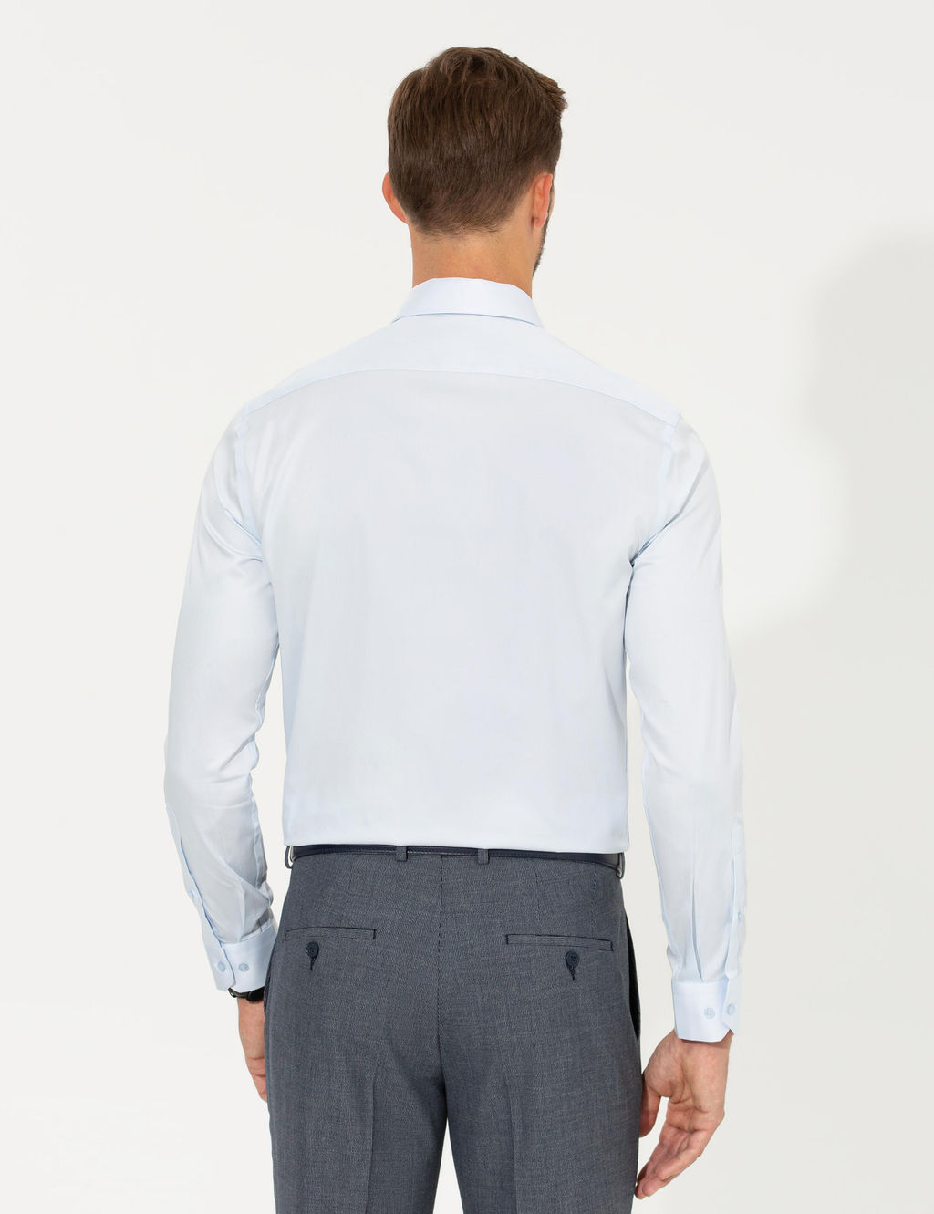 A__k Mavi Slim Fit Uzun Kollu Klasik G_mlek - Pierre cardin фото 5