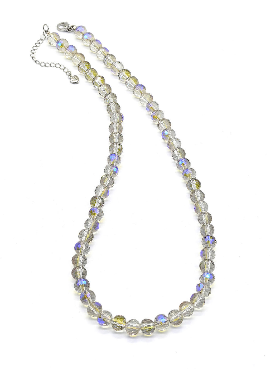 Бусы из циркона шарик гр.8мм цв.зелено-голубой, 48см