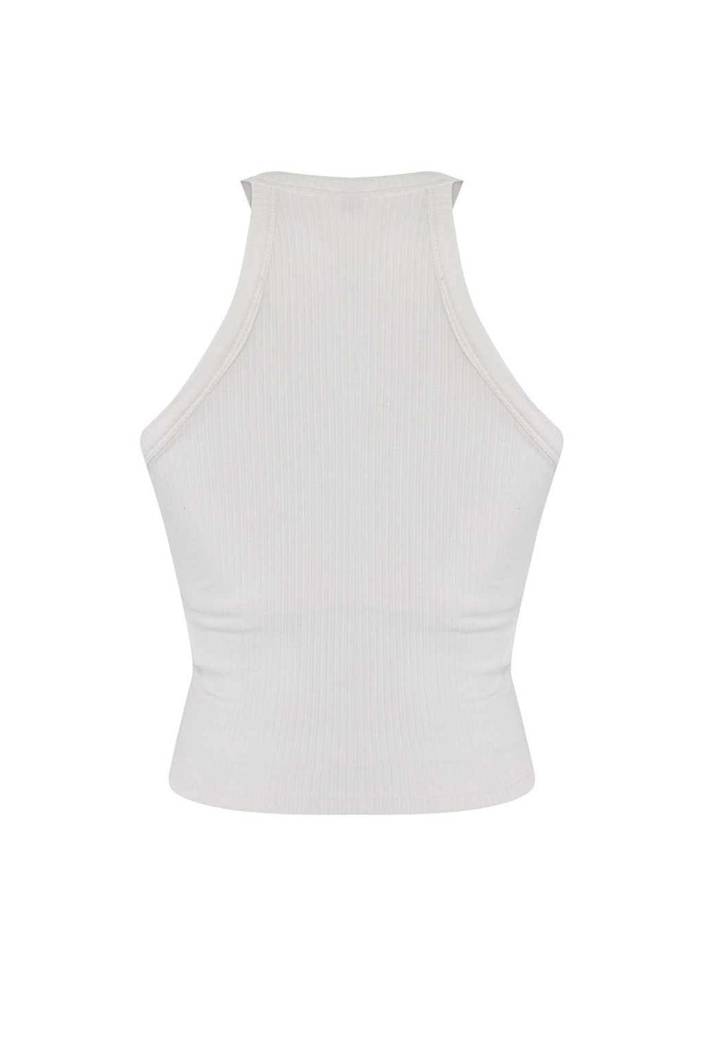 Ekru Ici Pedli Bra Detayl? Fitted/Vucuda Oturan Orme Atlet TWOSS25AL00026