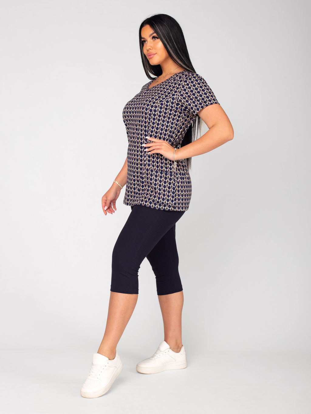 Костюм женский кулирка с бриджами АВГУСТИНА ЧЕРНИЛО - Domtrik фото 5