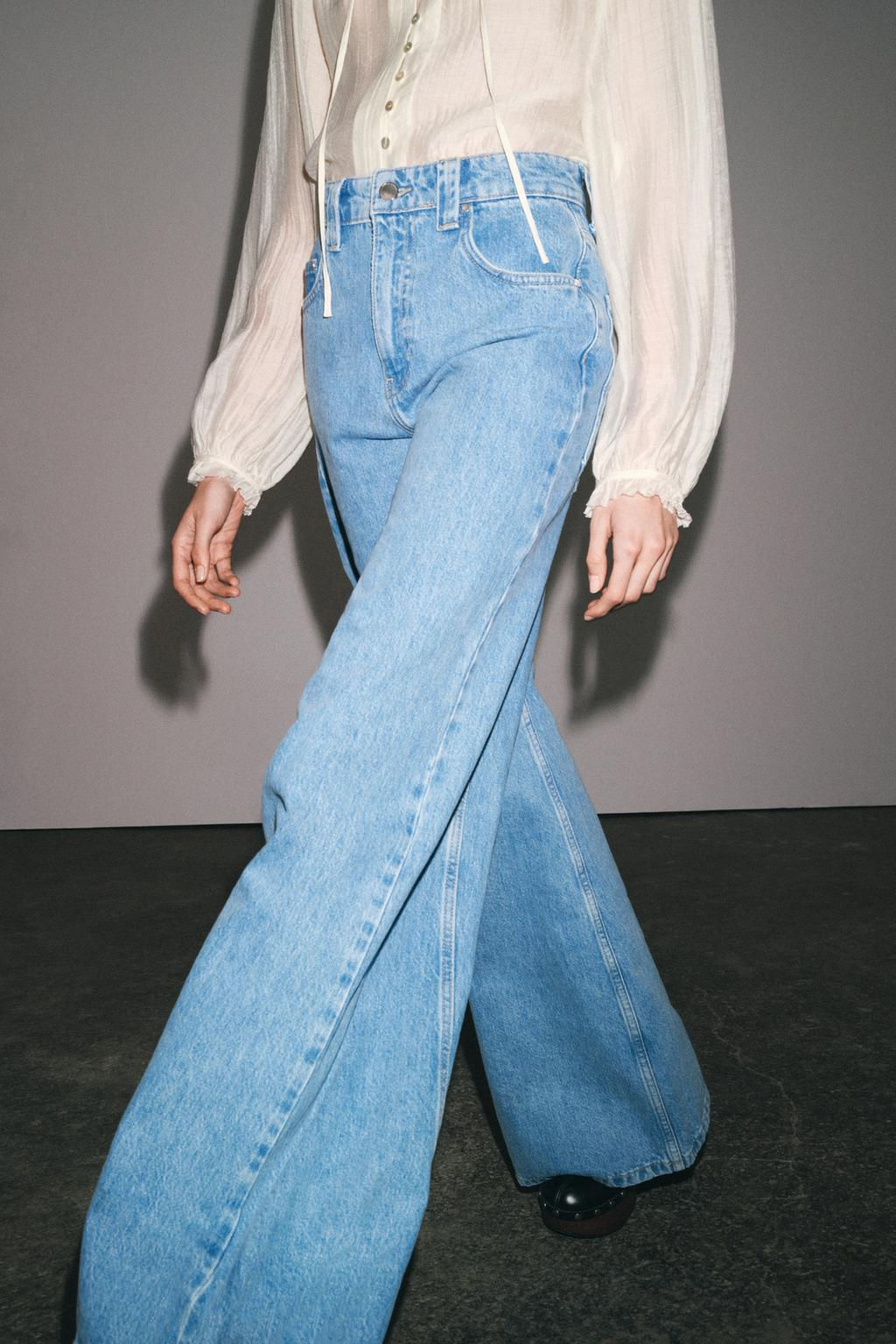ZW COLLECTION HIGH-WAIST WIDE-LEG JEANS - Zara фото 2