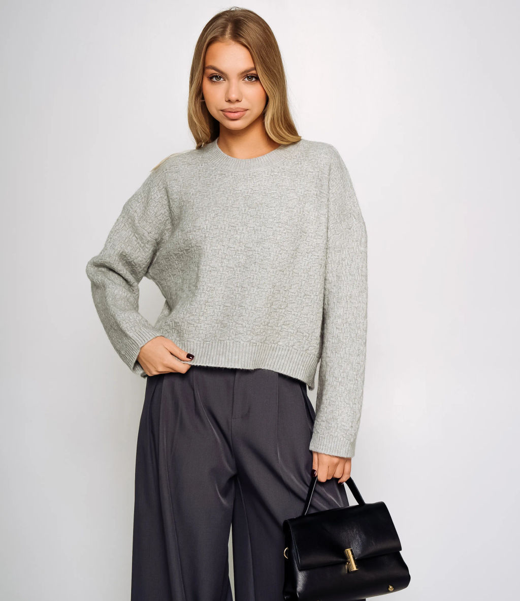 Джемпер #КТ6137, серый