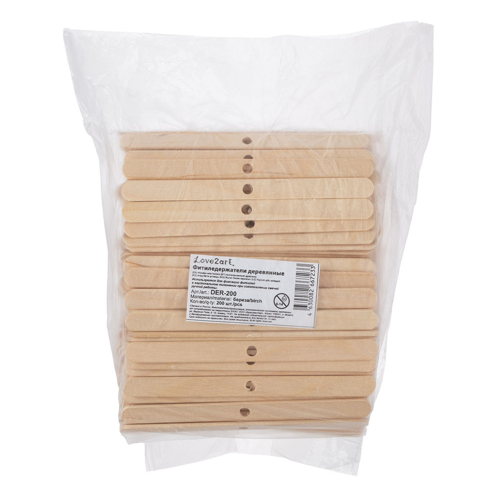 Love2art Фитиледержатели деревянные DER-200 200 шт