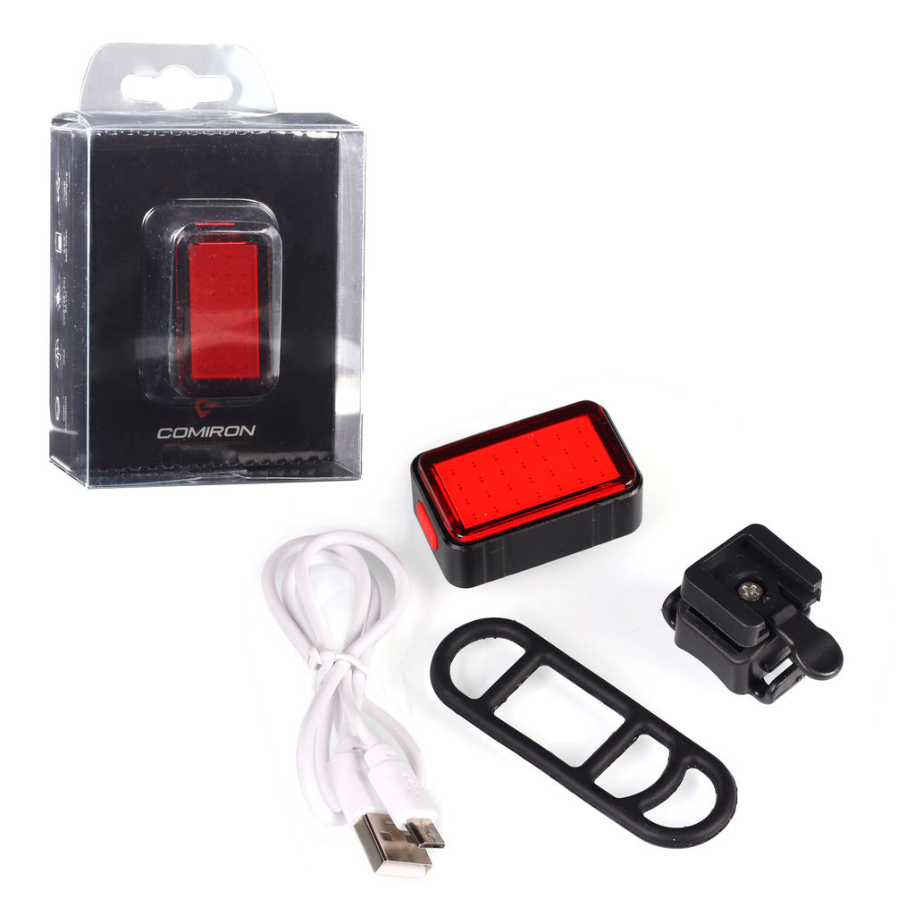 Фонарь задний интеллектуальный COMIRON KULLEN корпус анодированный CNC alloy, IP66; свет COB(28LED) 200lm, 3.7V 330mAh, USB, 7 режимов /уп 100/ - Галеонтрейд фото 18