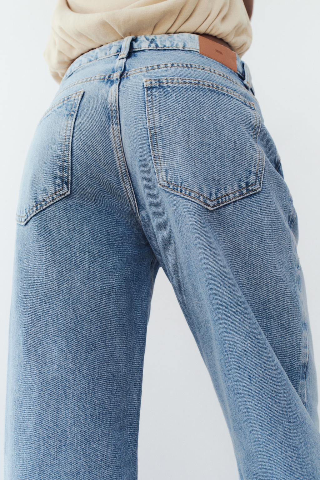 Z1975 STRAIGHT CROPPED HIGH-RISE JEANS - Zara фото 5