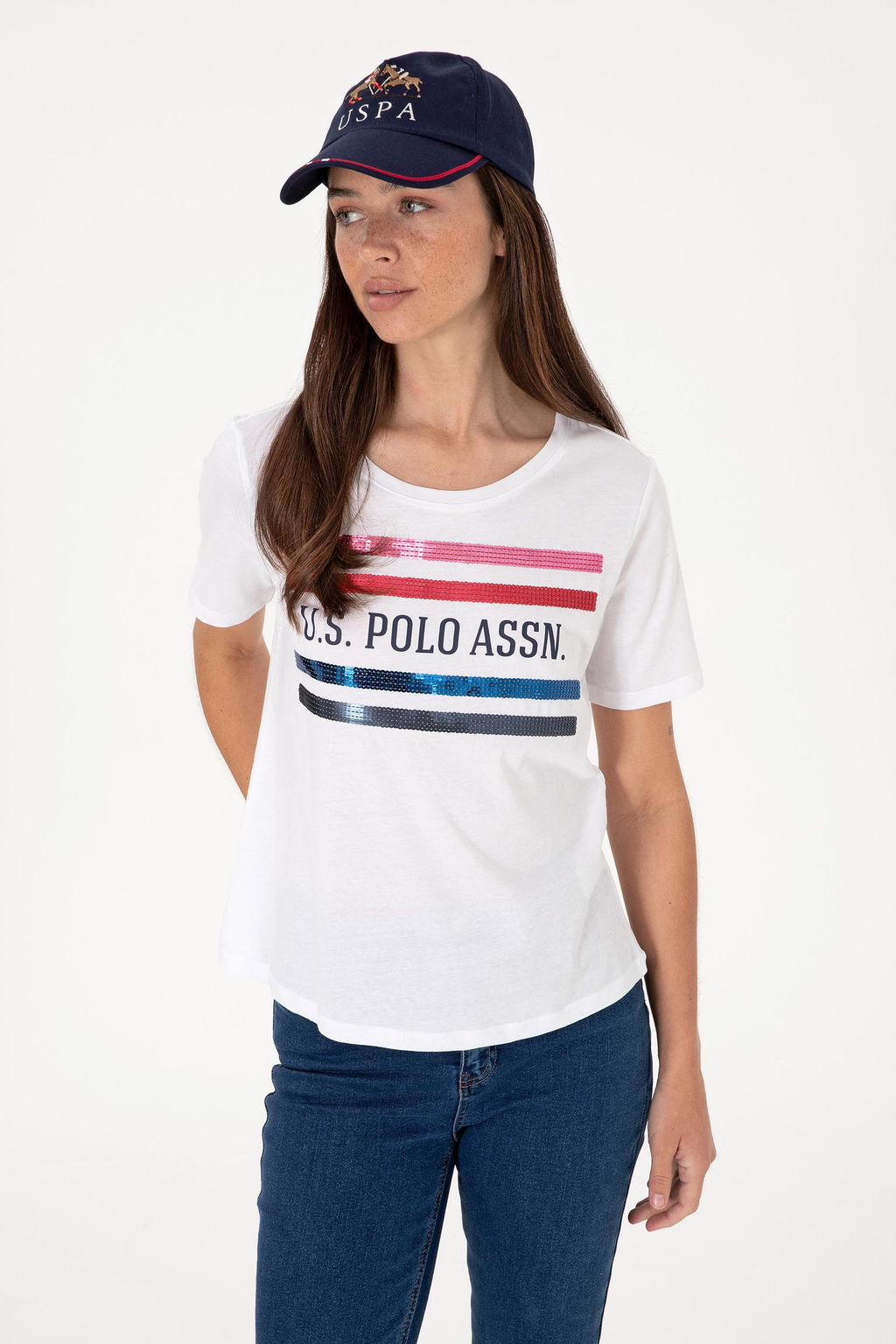 Kad_n Beyaz Ti__rt Sepette S_rpriz _ndirim - U.s. polo assn фото 3