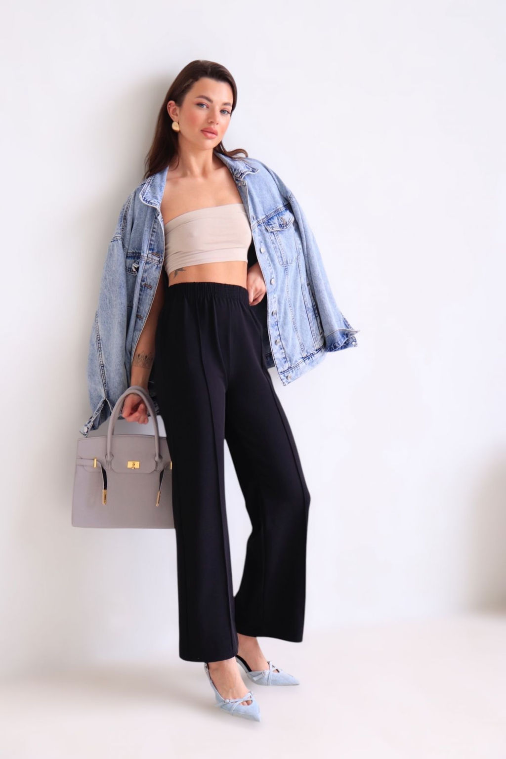 Брюки базовые чёрные - Martichelli фото 52