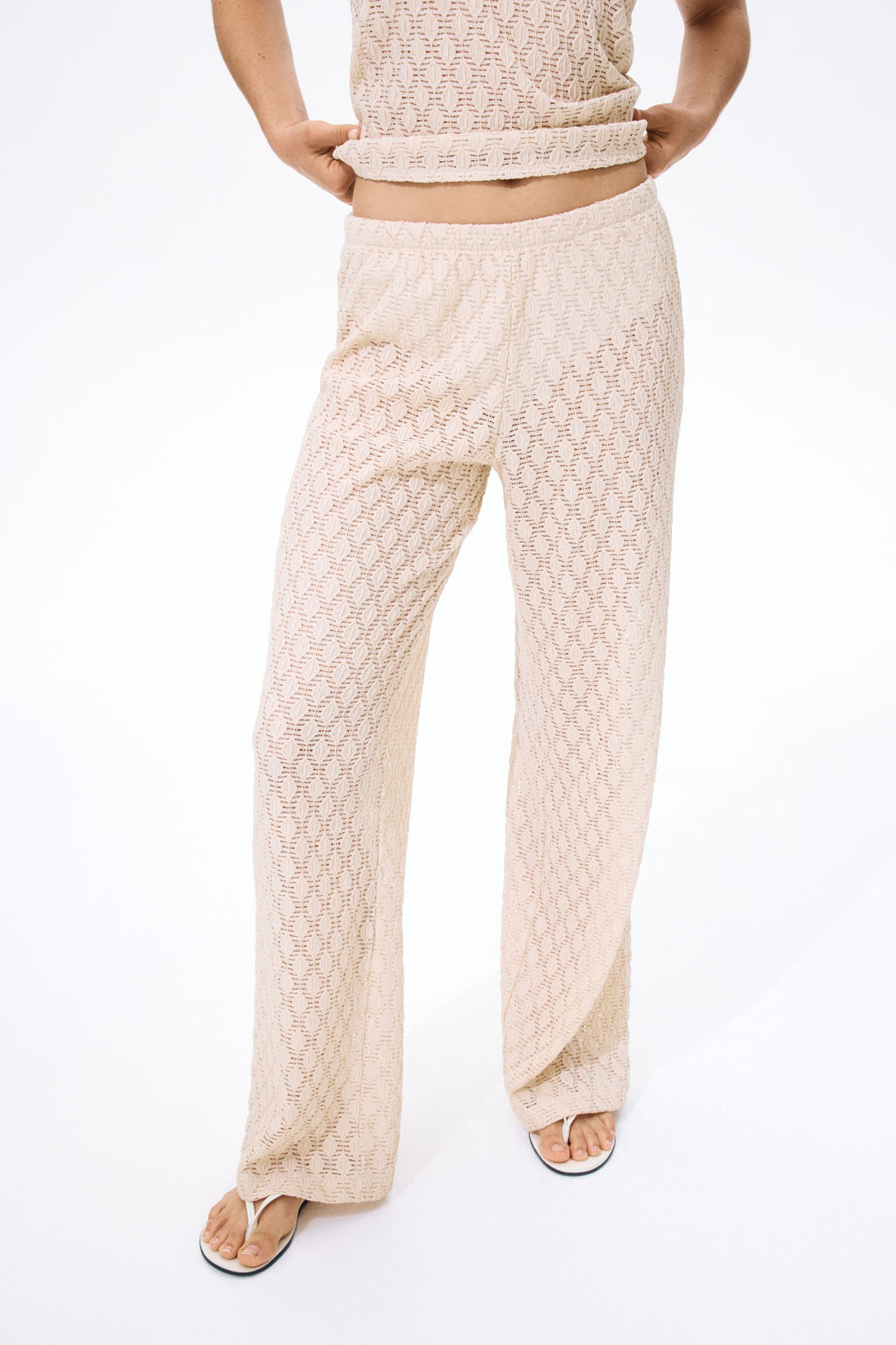 Pantal?n efecto encaje con cintura el?stica - H&m фото 4