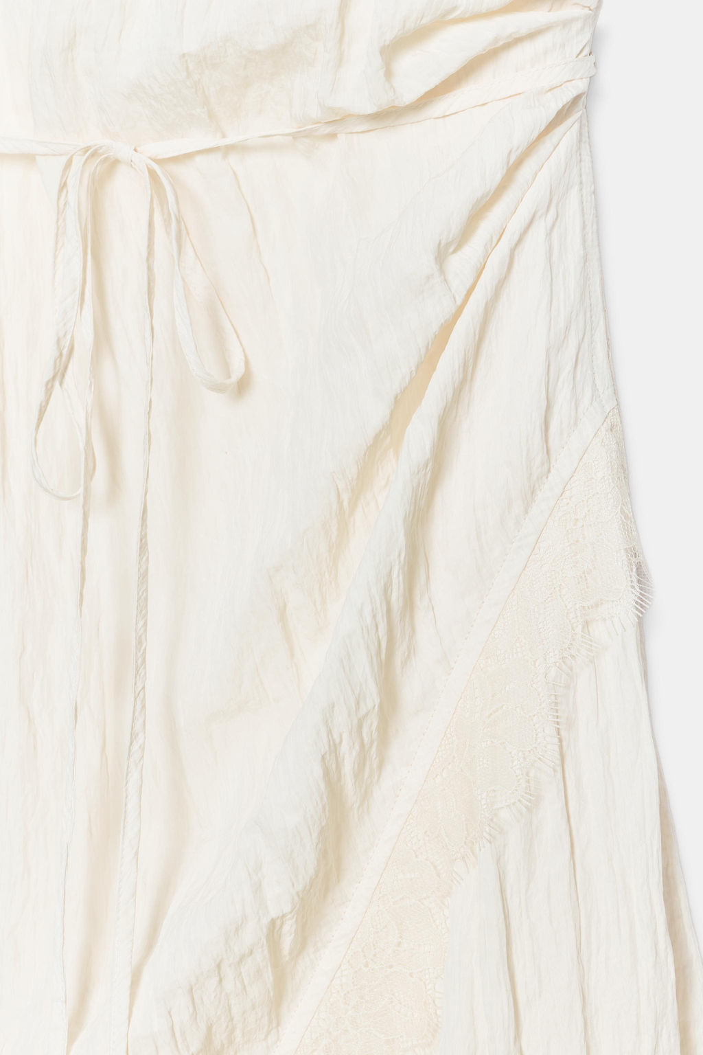 VESTIDO MIDI LENCERO ENCAJE / Crudo - Zara фото 8