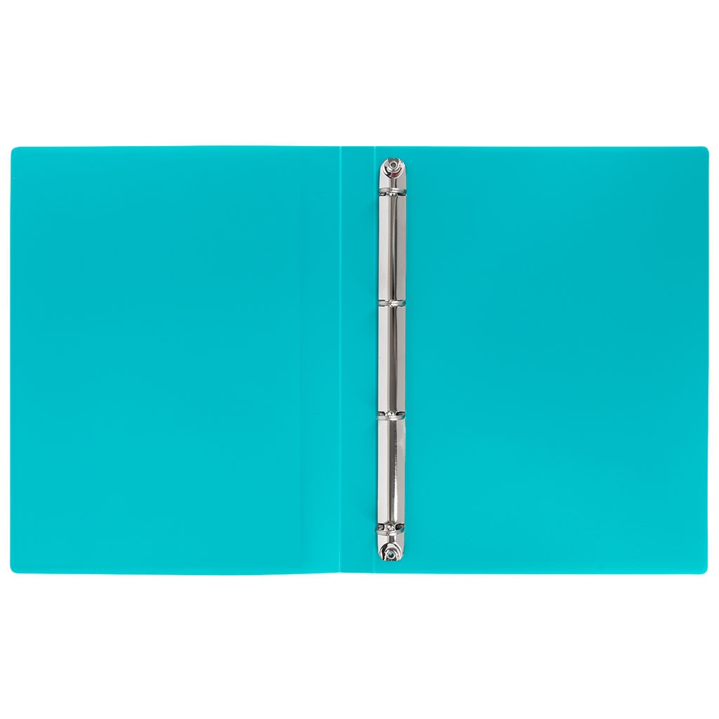 Лео Учись Папка-портфолио школьника на 4 кольцах A4 700 мкм 25 мм песок 1 шт. бирюзовый LNKP-022