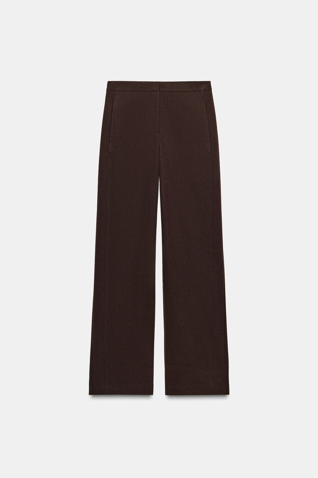 MID-WAIST STRAIGHT-LEG TROUSERS