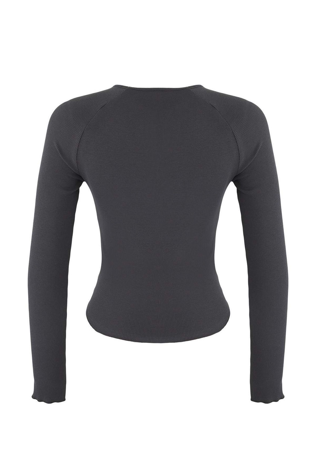 Teen Ac?k Sar? Fitted/Vucuda Oturan Crop/K?sa Orme Bluz TWOAW26BZ00080 - Trendyolmilla фото 12