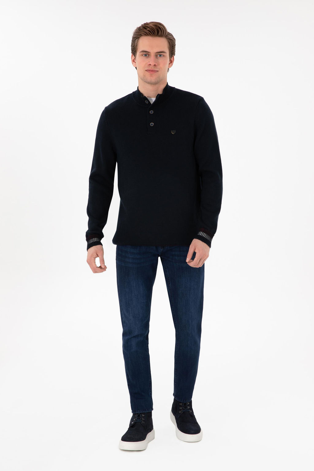 Erkek Lacivert Kazak