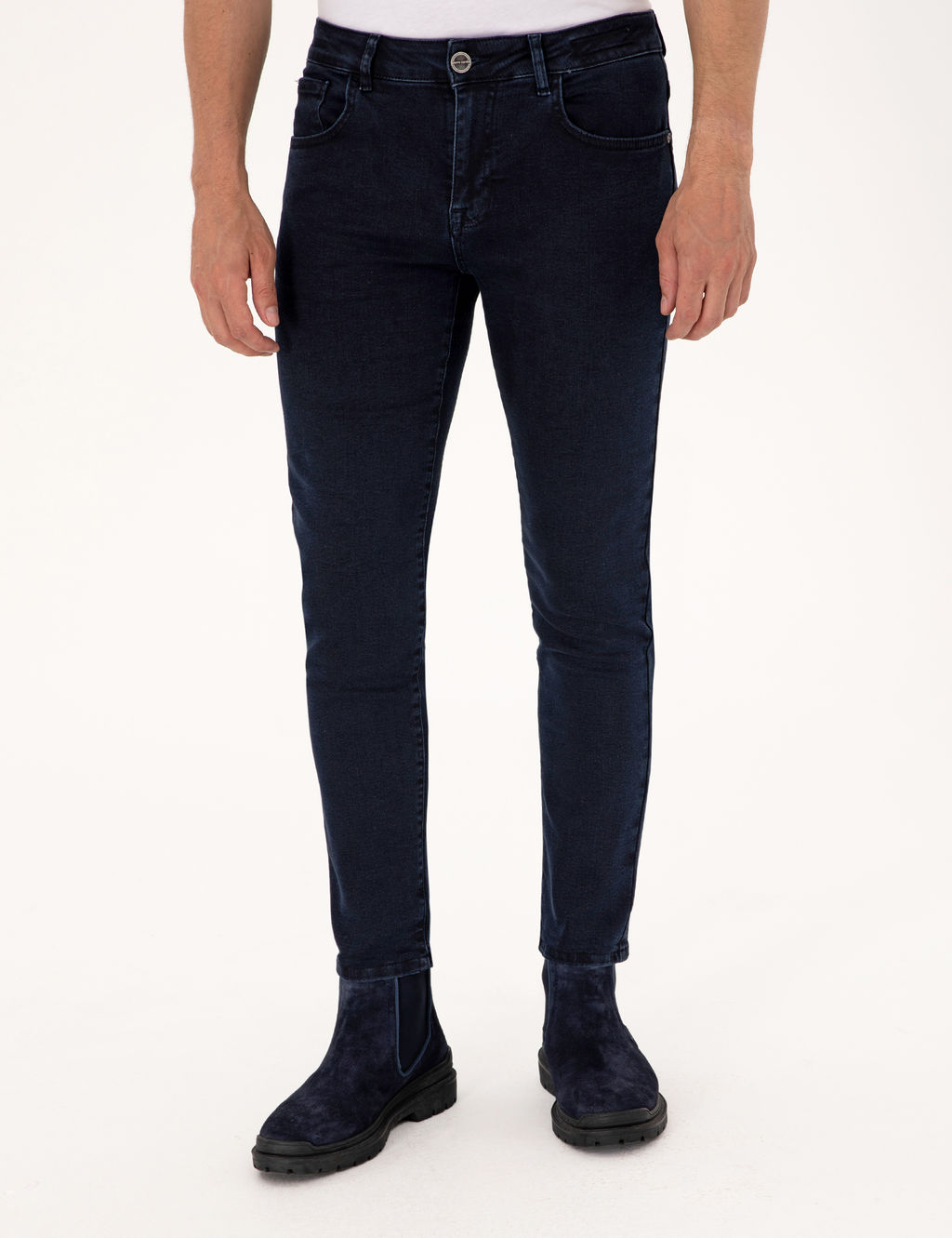 Lacivert Slim Fit Jean Pantolon