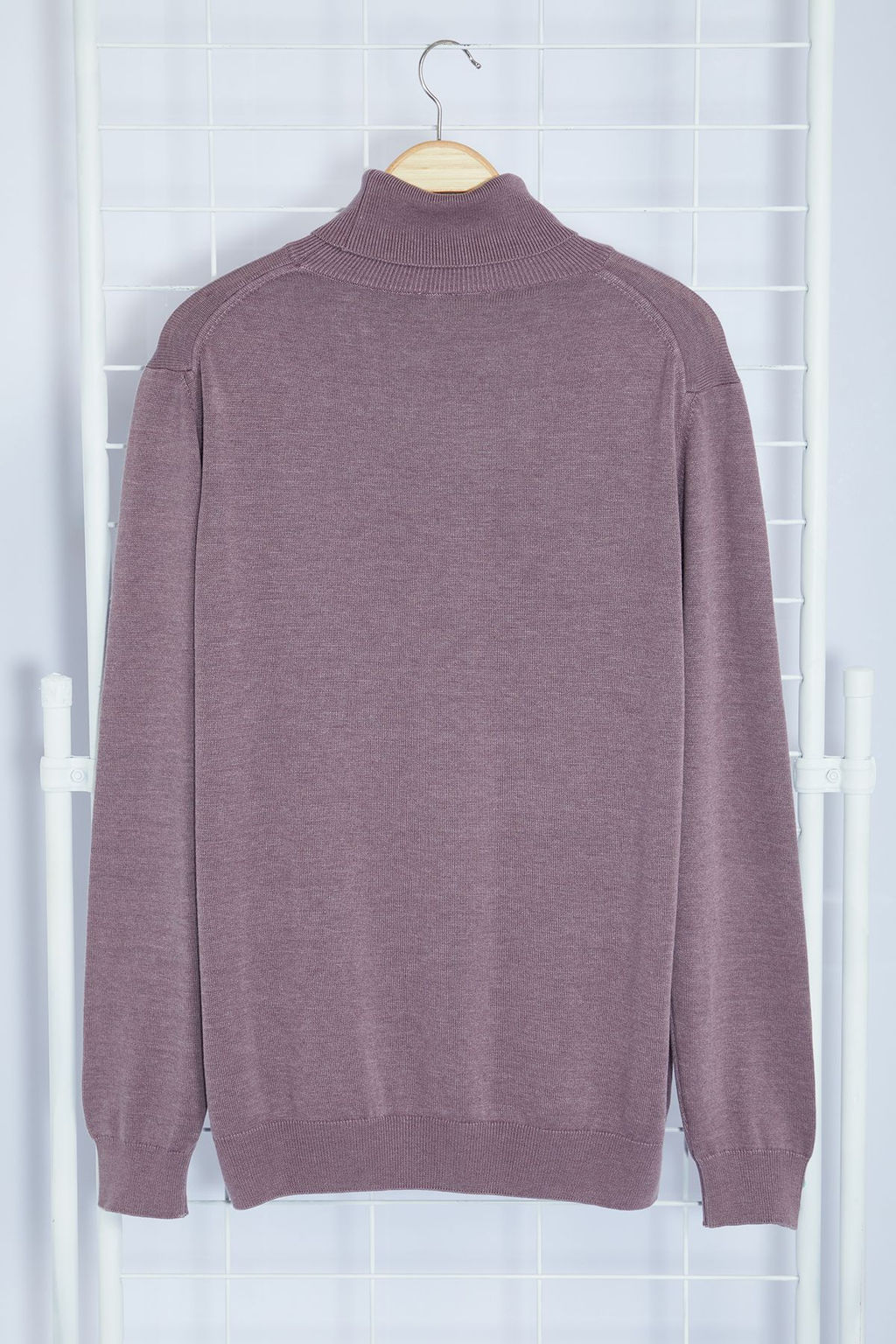 Trendyolmilla Man Murdum Slim Pamuklu Bal?kc? Yaka Duz Triko Kazak TMNAW25KZ00003  фото 9