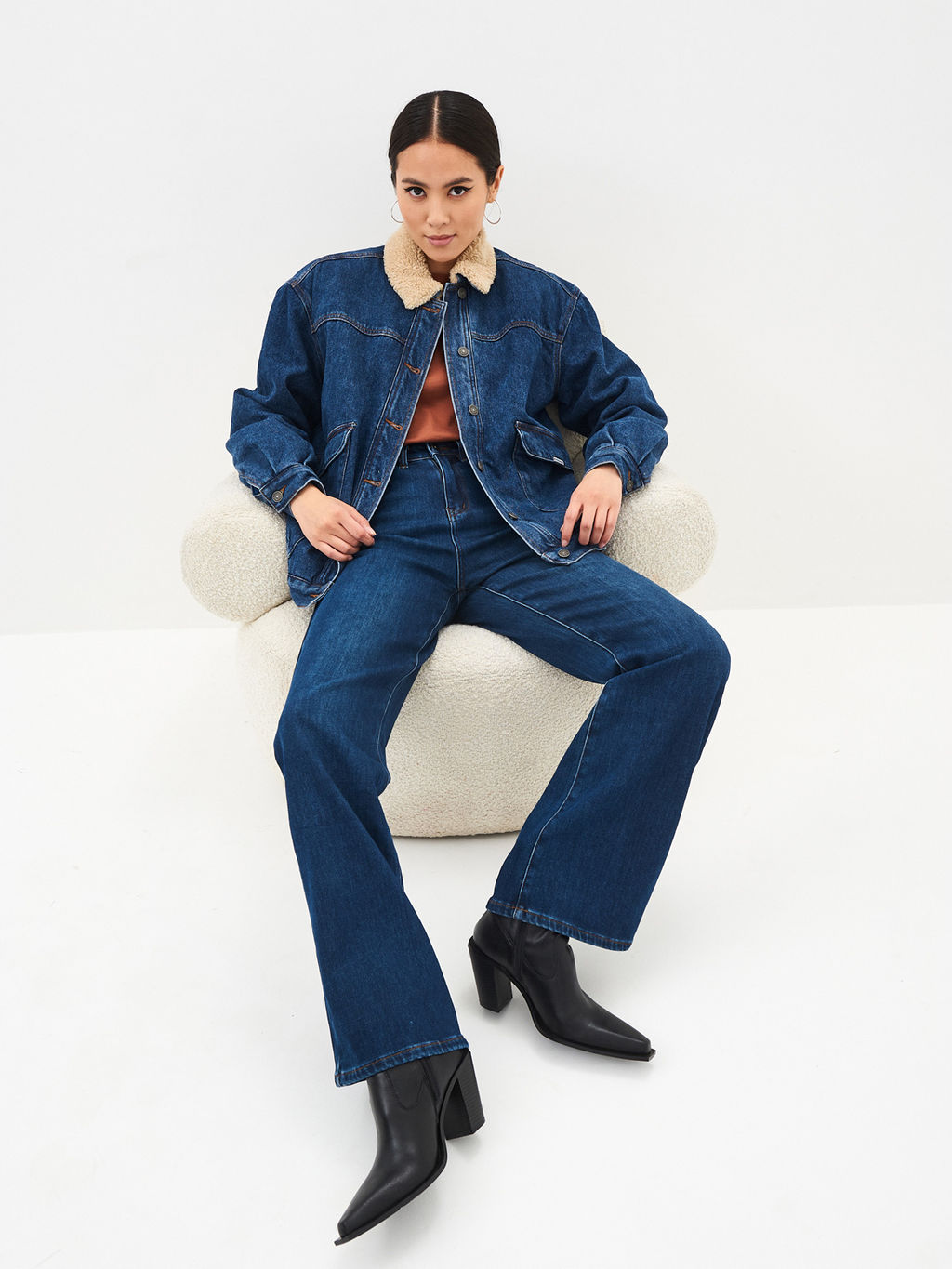 Женские Джинсы Утепленные WIDE LEG - Mossmore фото 30