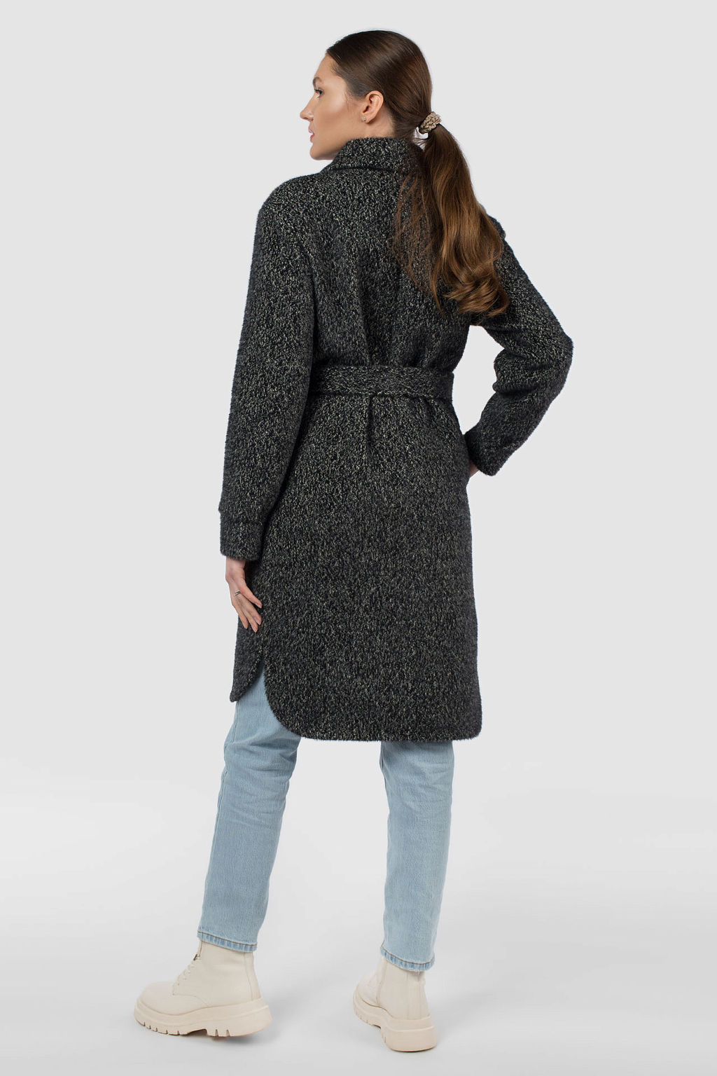 Пальто женское демисезонное (пояс) - El podio фото 6