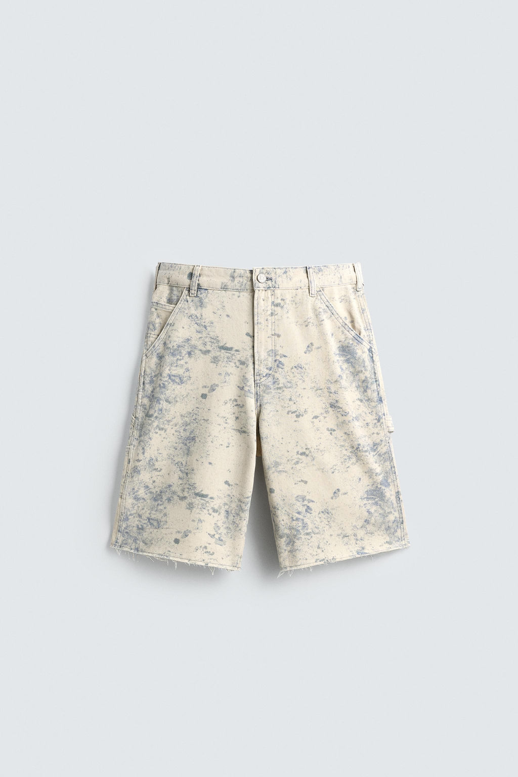 ABSTRACT PRINT CARPENTER POCKET BERMUDA SHORTS - Zara фото 7