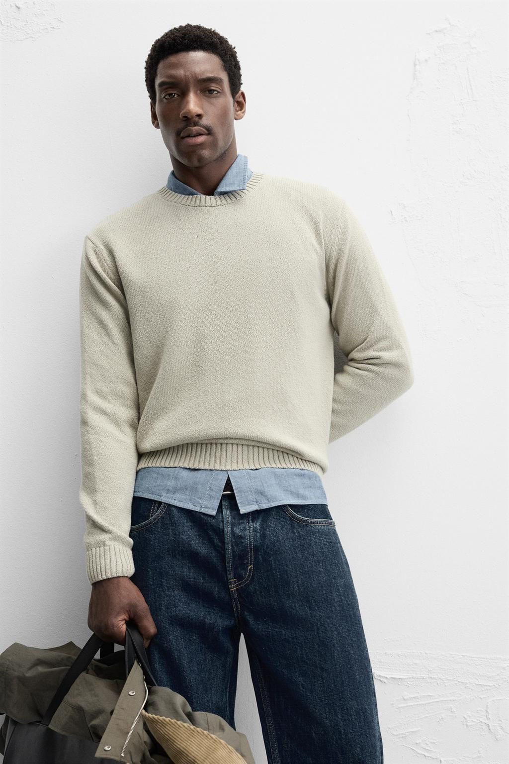 TEXTURED COTTON SWEATER - Zara фото 3