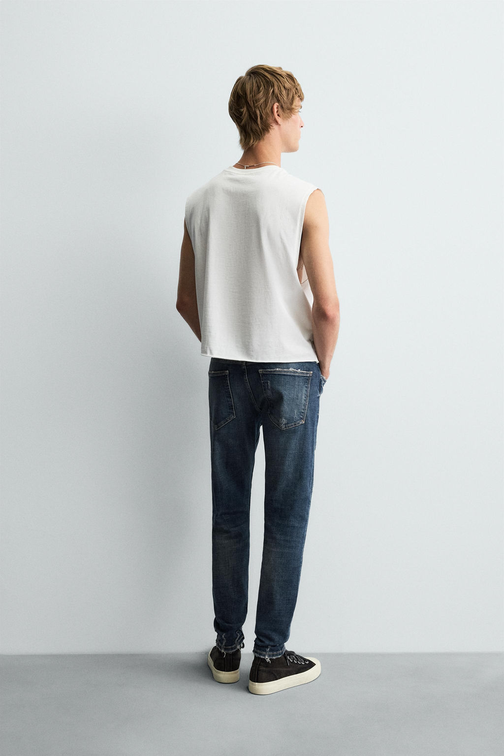 RIPPED SKINNY FIT JEANS - Zara фото 13