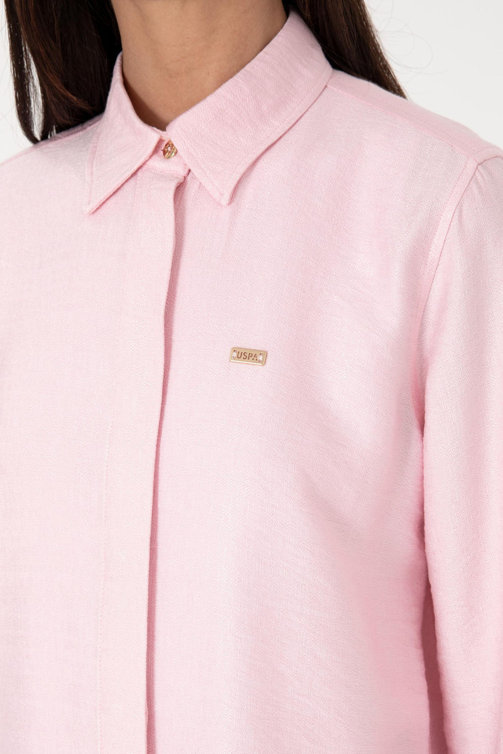 Kad_n A__k Pembe Dokuma Tunik G_mlek