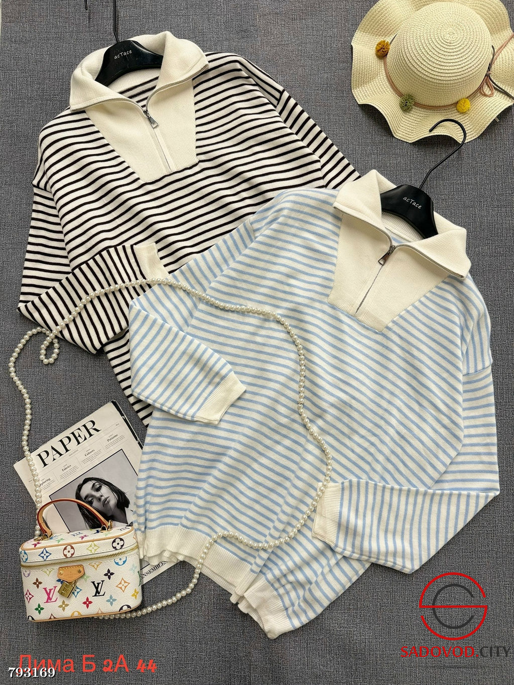 Кофта морской принт с воротником - Bruno фото 4