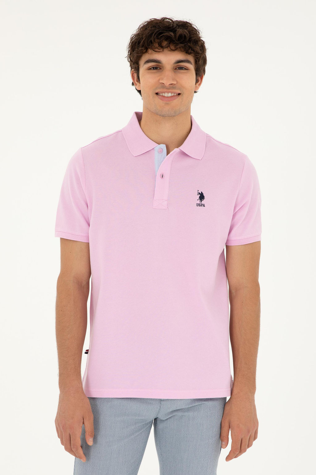 Мужская розовая базовая футболка Неожиданная скидка в корзине - U.s. polo assn фото 8