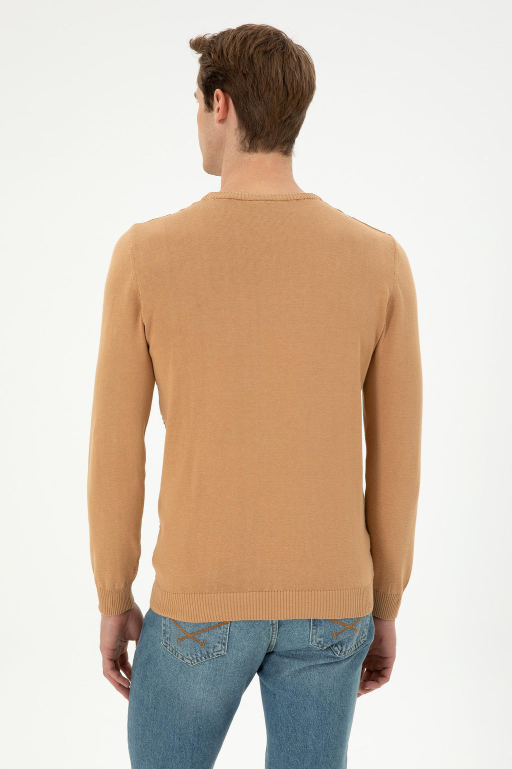 Мужской светло-коричневый свитер Неожиданная скидка в корзине - U.s. polo assn фото 5