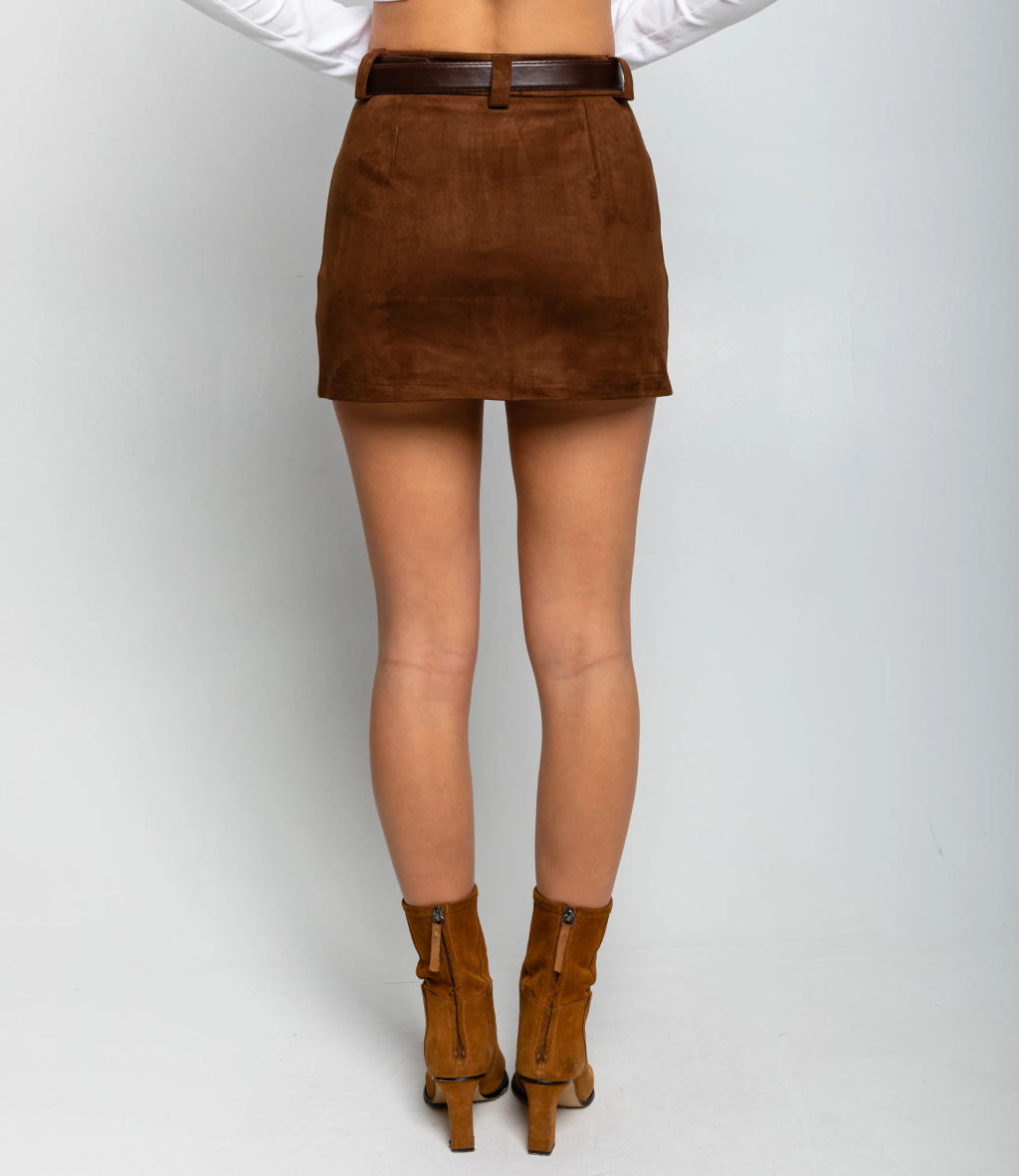 Юбка #КТ2585, тёмно-коричневый - Dommod фото 4
