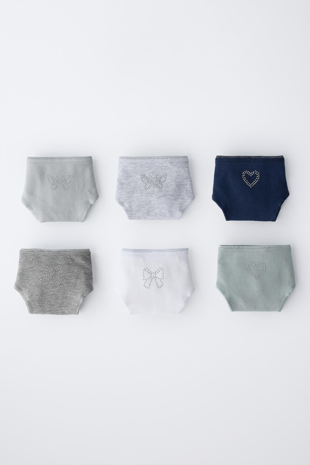 6-14 YEARS / SIX-PACK OF RHINESTONE SHAPED BRIEFS - Zara фото 5