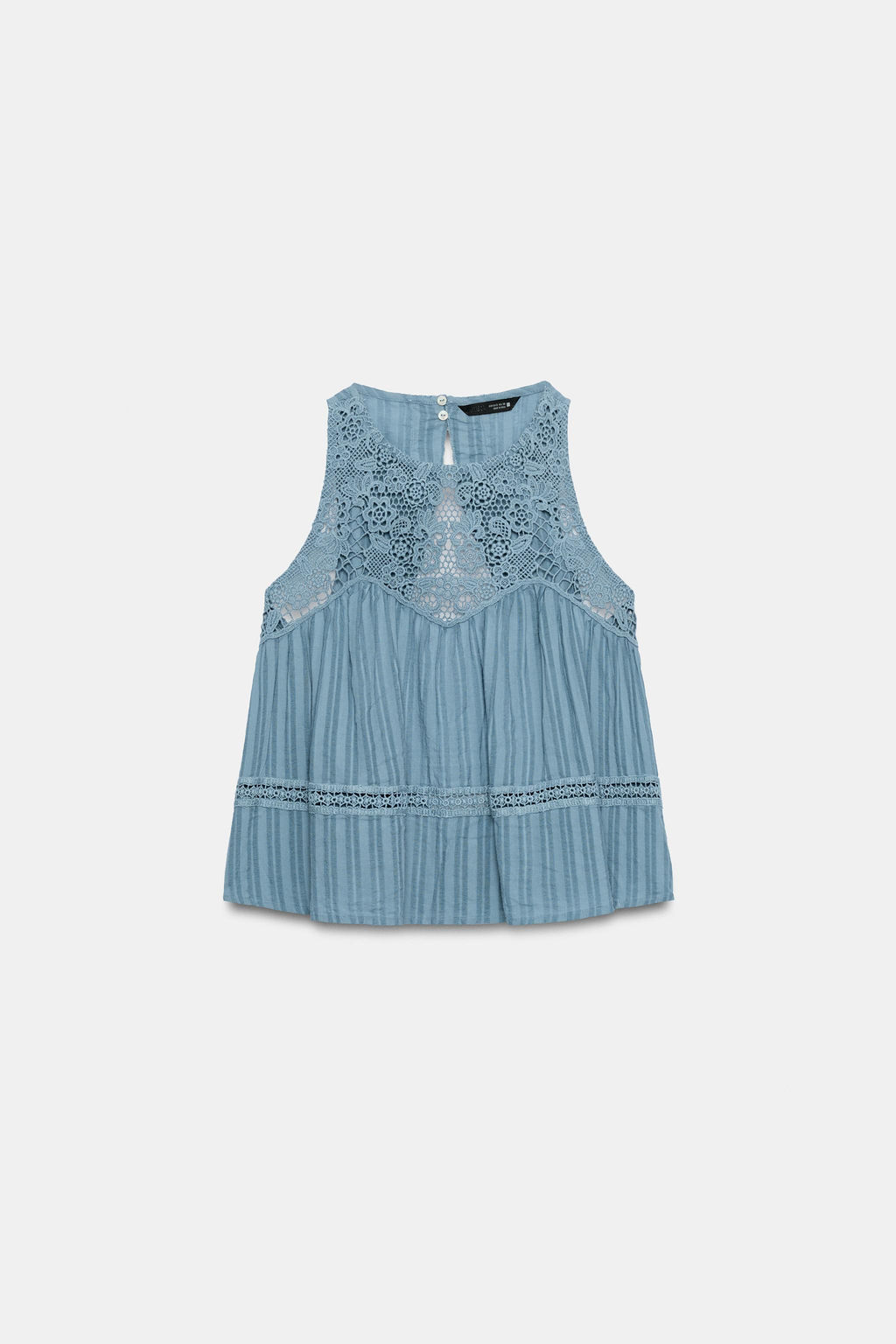 TOP COMBINADO ESPALDA DESCUBIERTA / Azul / Blanco - Zara фото 4