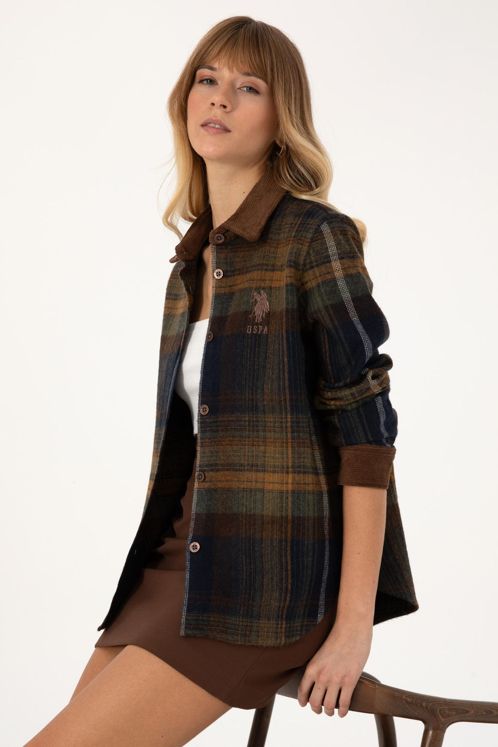 Kad_n Kahverengi Uzun Kollu G_mlek - U.s. polo assn фото 3