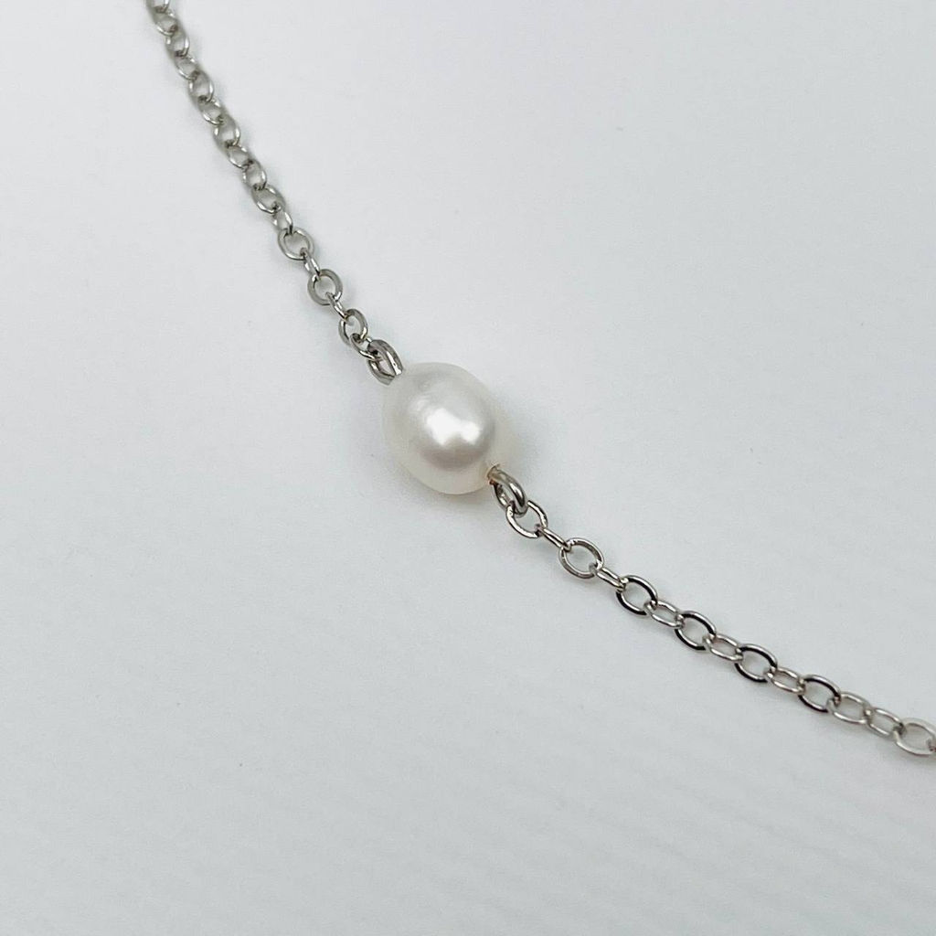 Колье из Жемчуга с цепочкой на спине 43 см +