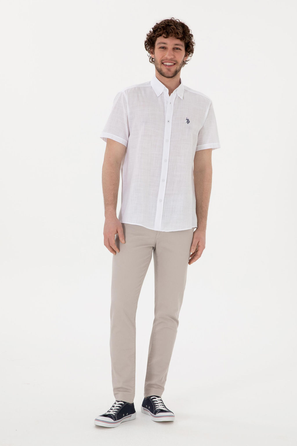 Erkek Beyaz K_sa Kollu G_mlek Sepette S_rpriz _ndirim - U.s. polo assn фото 5