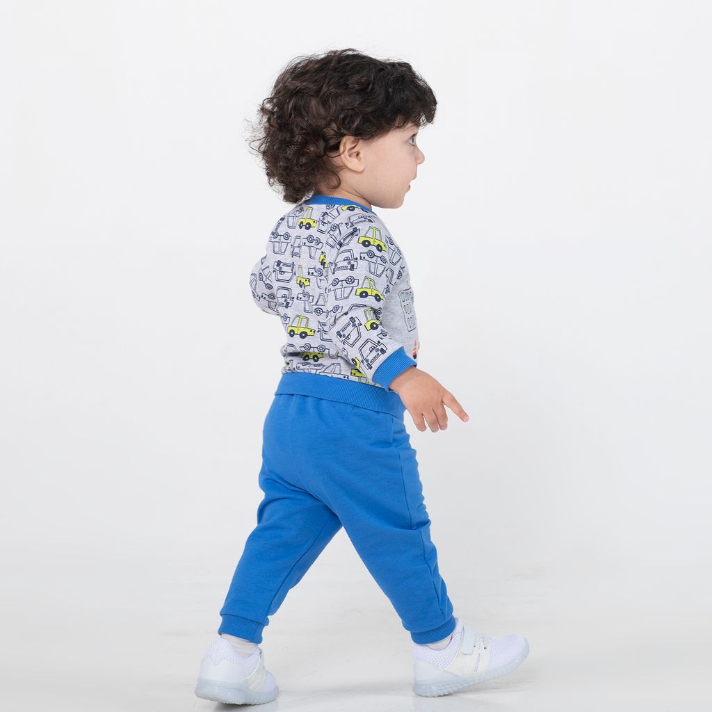 CRB wear/CSNB 90007-11 Комплект для мальчика (джемпер, брюки), светло-серый меланж/Ex.Cherubino  фото 2