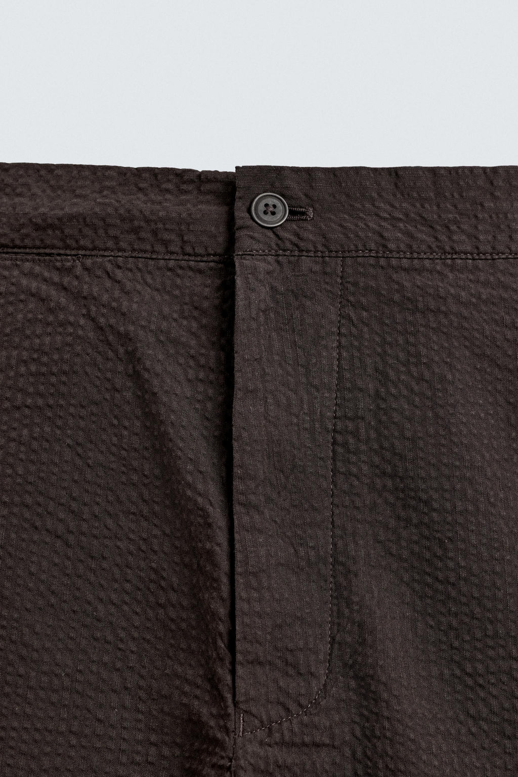 BERMUDA REGULAR FIT SEERSUCKER / Marr?n oscuro - Zara фото 9