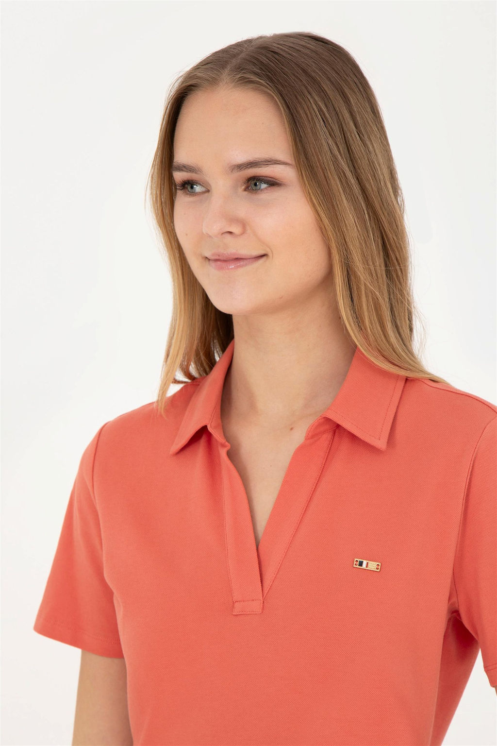 Женское пудровое трикотажное платье - U.s. polo assn фото 4