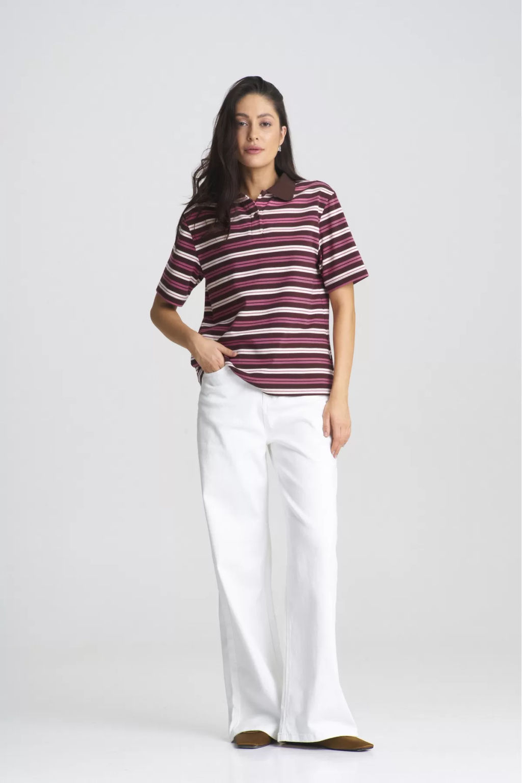 Поло в полоску Pink - Erist store фото 2