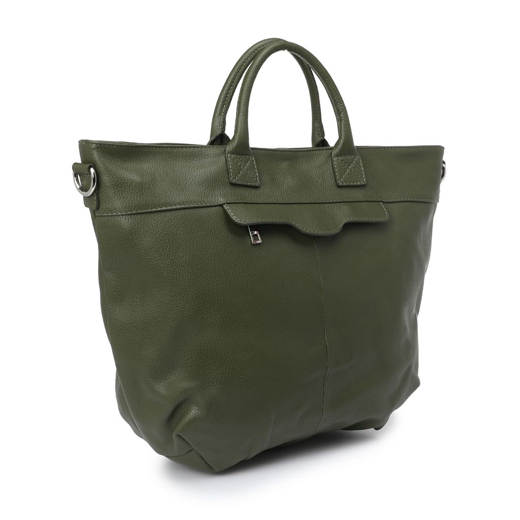 Женская сумка с ручками DIVAS BAG Артикул 2585804, бежево-зеленый  фото 2