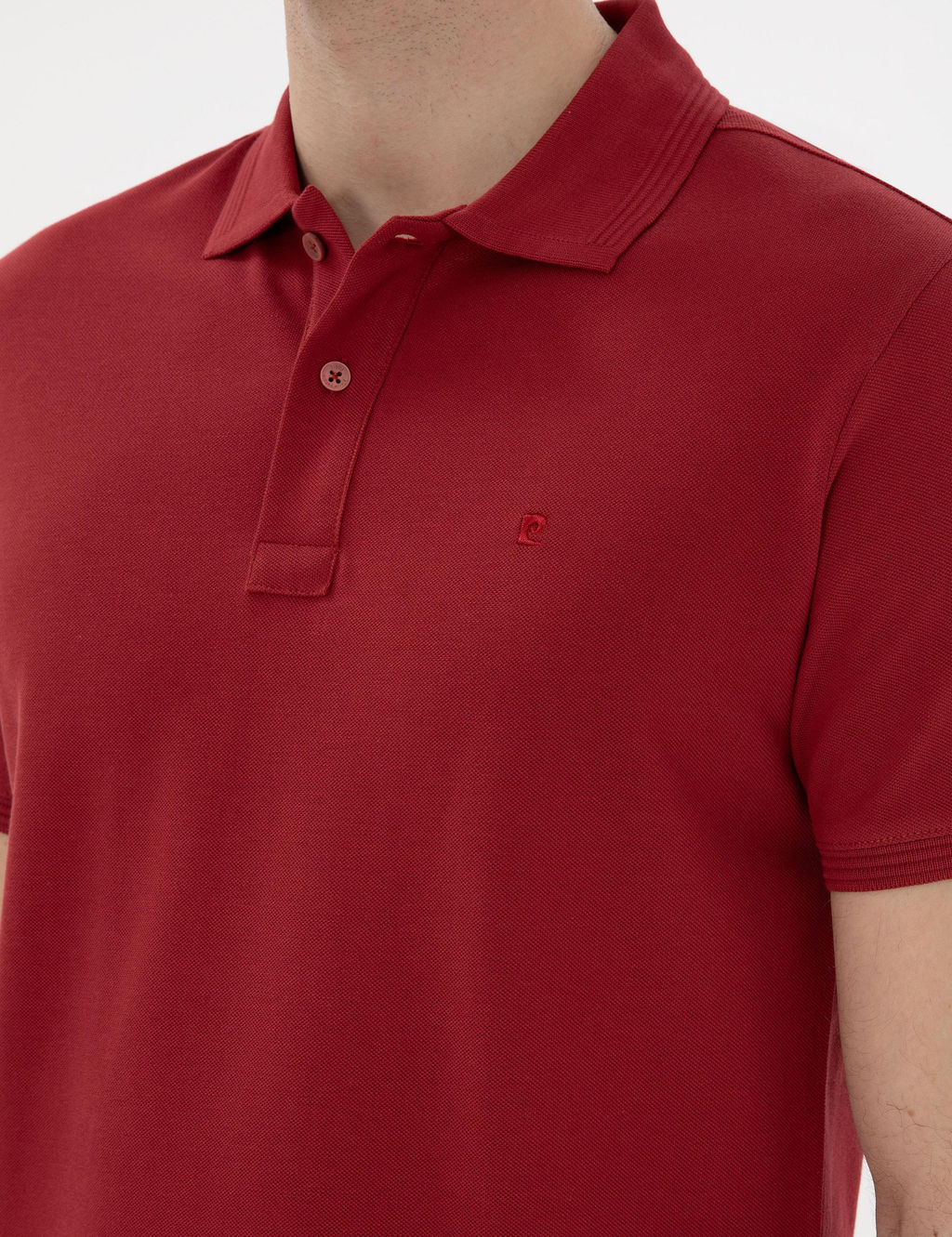 Nar _i_e_i Slim Fit K_vr_lmaz Polo Yaka Basic Ti__rt - Pierre cardin фото 7