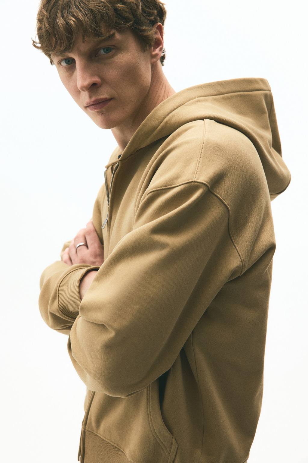 Chaqueta sudadera boxy con cremallera Loose Fit - H&m фото 7