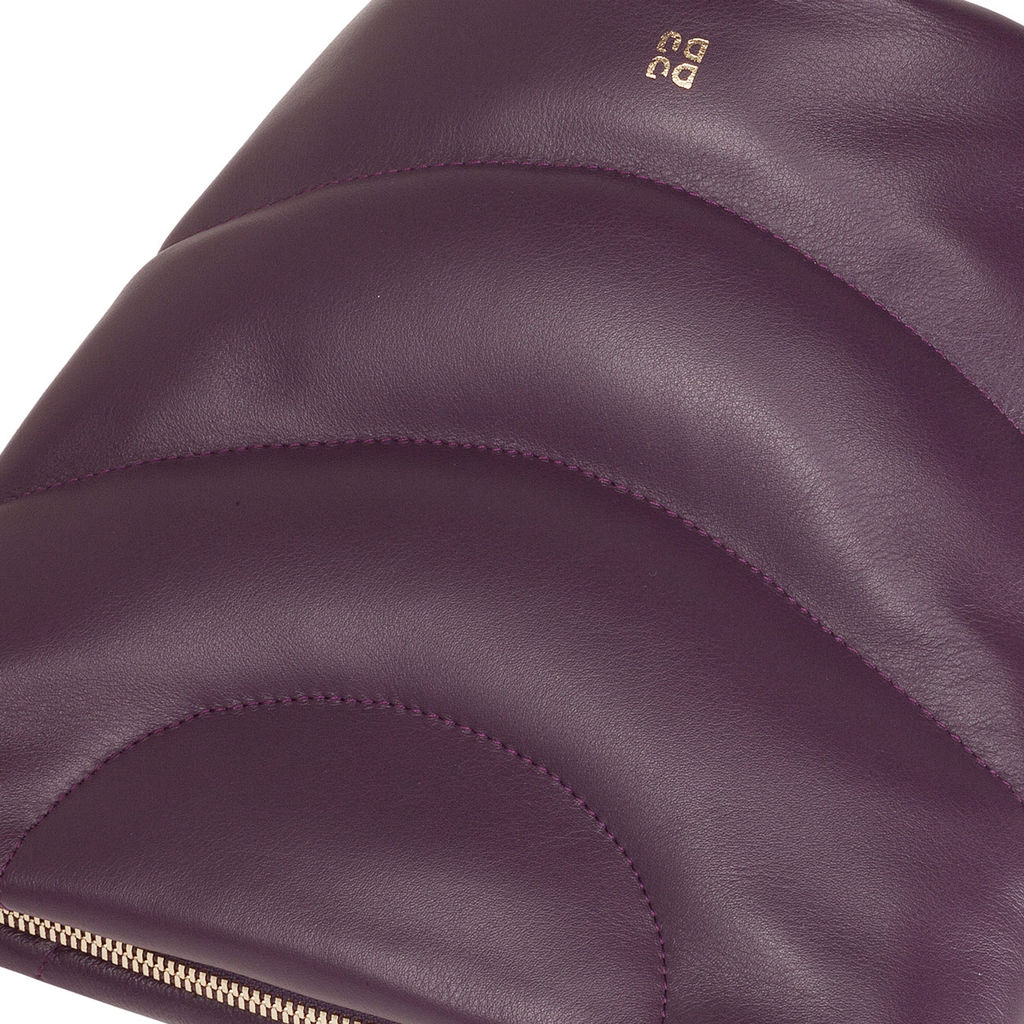 Итальянская женская кожаная сумка DuDu серии Barbara S | темно-фиолетовый