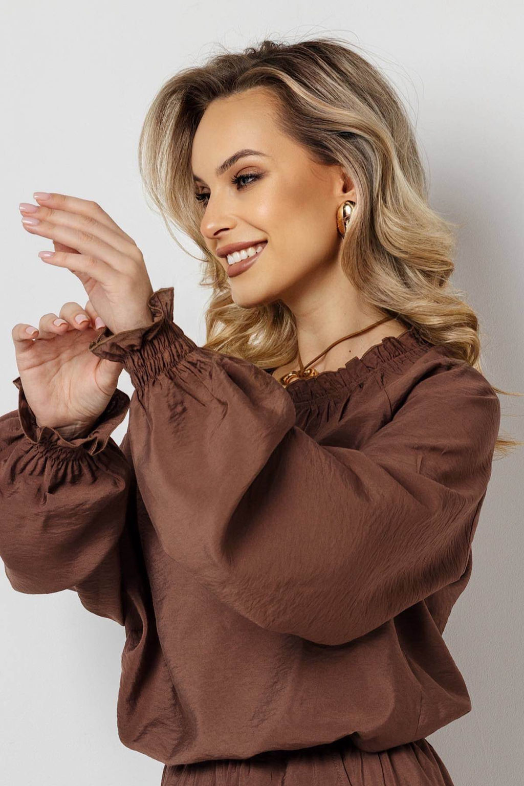 Блузка женская 4484/01/Коричневый