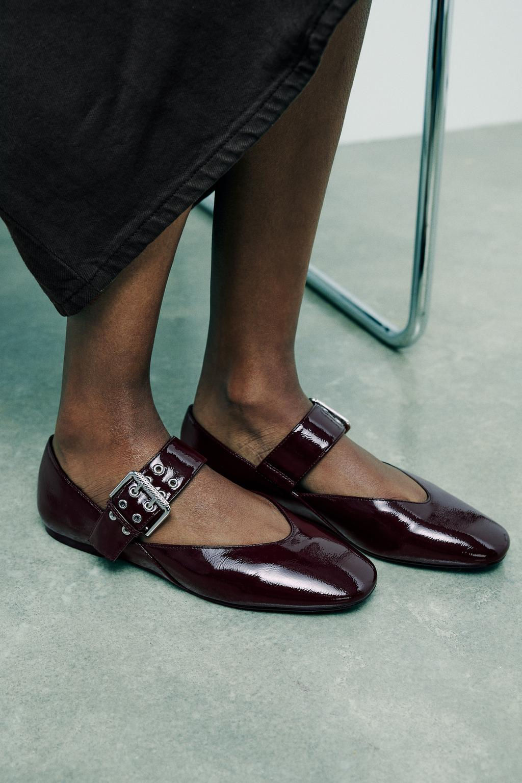 BALLET FLATS WITH BUCKLE - Zara фото 3