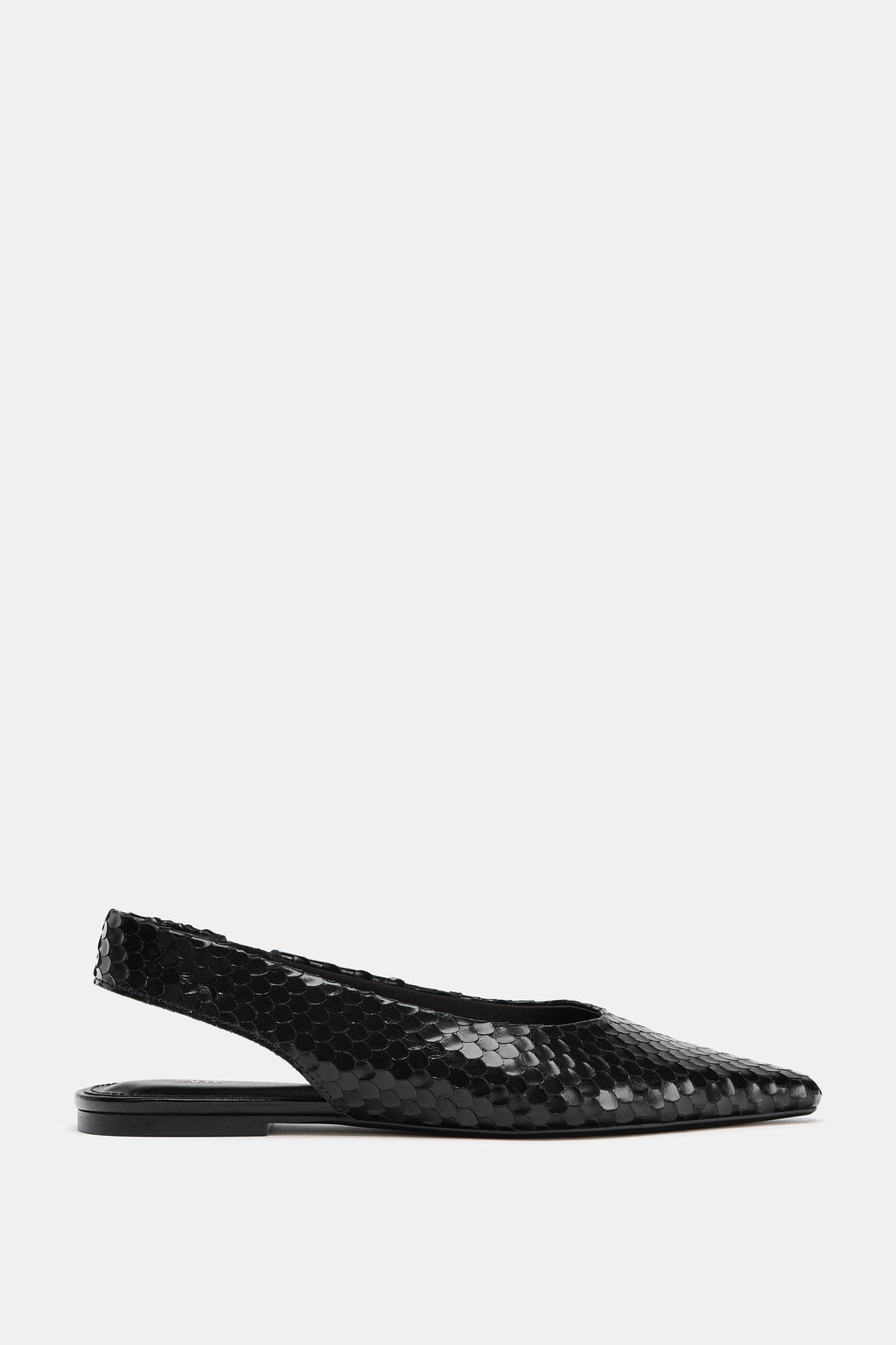 POINTED LEATHER BALLET FLATS - Zara фото 3