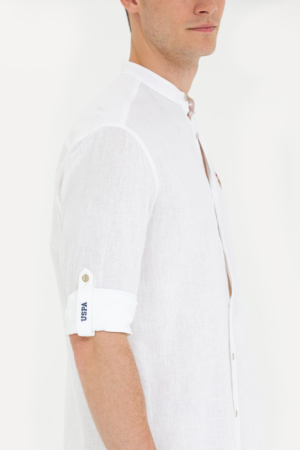 U. S. Polo Assn / Мужская белая рубашка с длинным рукавом - U.s. polo assn фото 7
