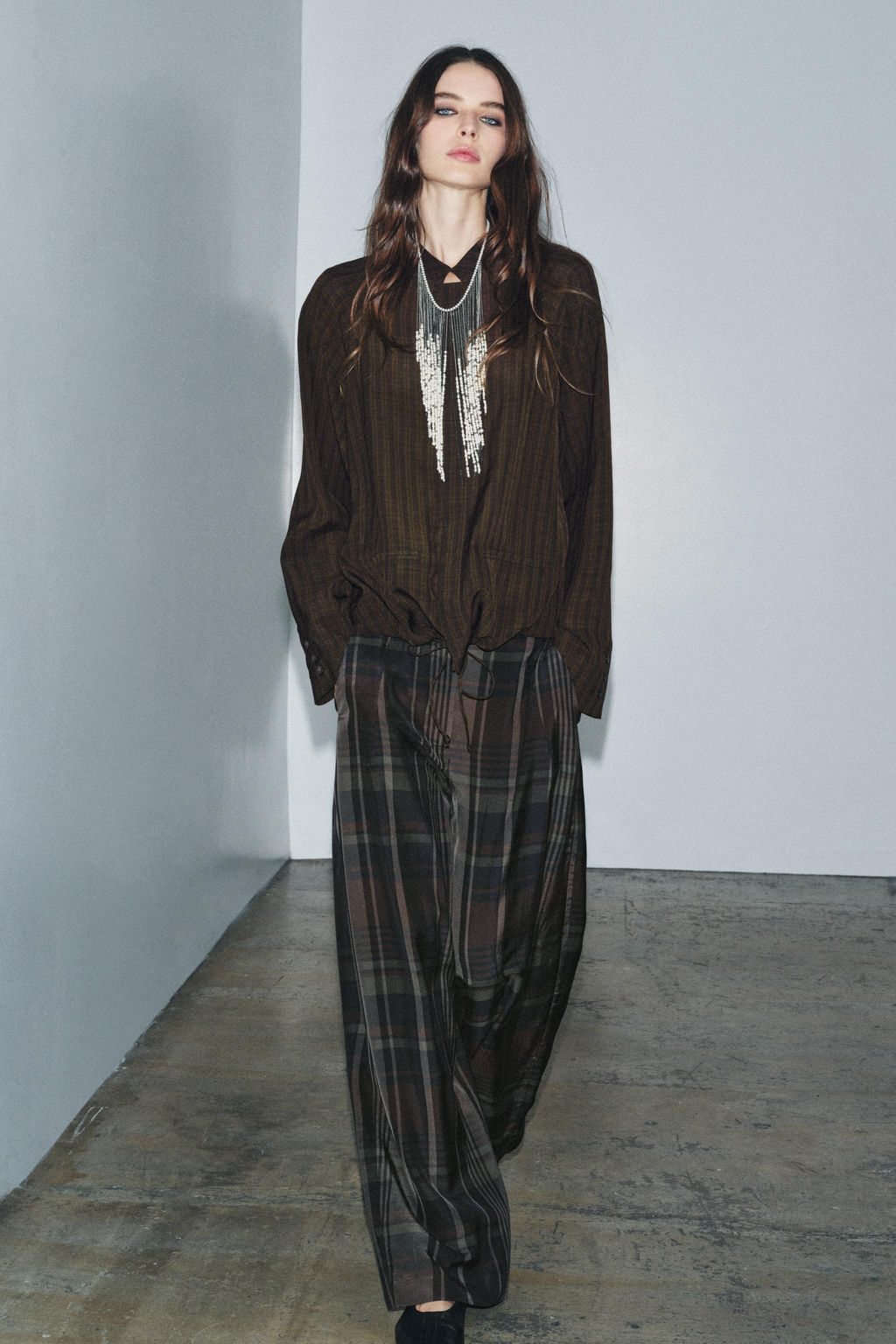 ZW COLLECTION CHECK SHIRT - Zara фото 5