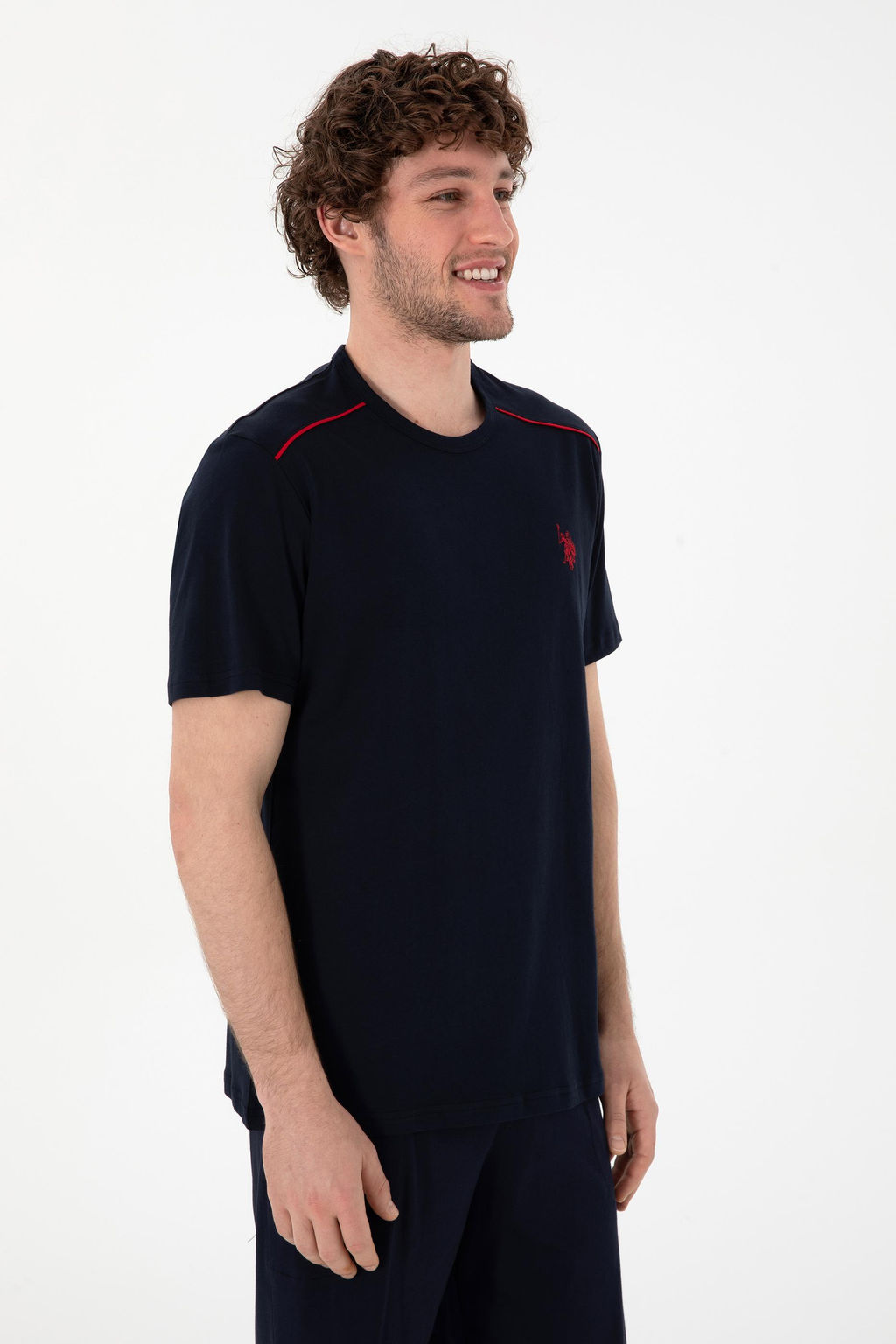 Erkek Bisiklet Yaka Lacivert Pijama Tak_m_ Sepette S_rpriz _ndirim - U.s. polo assn фото 3