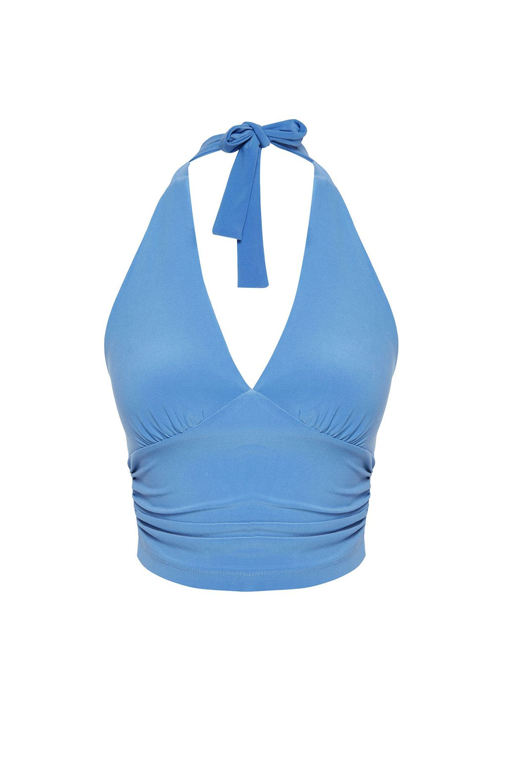 Trendyolmilla Bordo Boyundan Baglamal? Vucuda Oturan Esnek Orme Bluz TWOSS24BZ00061  фото 26